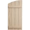 Ekena Millwork Hand Hewn 4 Board Joined Board-n-Batten w/Elliptical Top Faux Wood Shutters, 22W x 76H, PR SHUBJL22X76HHPR - alternate 7