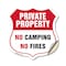 Signmission Private Property Shield Sign No Camping, 18 Inch X 18 Inch, Vinyl Decal SHI-D-18-441 - alternate 1