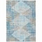 Homeroots 5' X 8' Teal Blue And Beige Geometric Washable Indoor Outdoor Area Rug 632012 - alternate 5