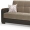 Homeroots 87" Brown Sand Chenille And Faux Leather Convertible Futon Sleeper Sofa w/ Toss Pillows And Storage 607173 - alternate 6