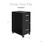 Space Solutions 14.25 in W 3 Drawer Mobile Vertical File Cabinet, Black 24427 - alternate 9
