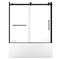 Kingston Brass 60" Acrylic Alcove Left-Hand Drain Tub with Right Sliding Tub Door, White/Matte Black KVTDE603121L0 - alternate 1