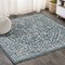Jonathan Y Malta Bohemian Medallion Textured Weave Teal/Gray 3 ft Square Indoor/Outdoor Area Rug SMB104B-3SQ - alternate 1