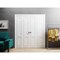 Sartodoors Sliding Closet Double Bi-fold Doors, Lucia 8831 White Silk, Sturdy Tracks Moldings Trims Hardware S LUCIA8831DBF-WS-96 x 96 (4* 24x96) - alternate 5