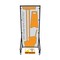 5S Supplies Housekeeping Shadow Board Broom Station V18, Gray / Orange, BO + Stand HSB-V18-GRAY/ORANGE-BO-STAND - alternate 1