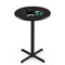 Holland Bar Stool Co 42" Blk Wrinkle San Jose Sharks Pub Table, 36" dia. Top L211B4236SJShar - alternate 1