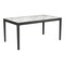 Homeroots 65" White and Black Faux Marble and Solid Wood Dining Table 572229 - alternate 5