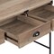 Homeroots 47" Oak Wood Wall Mounted H-Shape Writing Desk With Three Drawers 565429 - alternate 6