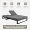 Leisuremod Chelsea 2-in-1 Convertible Sofa & Double Chaise, Aluminum, 660lb Capacity CLBL-82BL - alternate 4