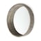 Homeroots 28in Natural and Brown Round Wood Indoor Outdoor Tray With Handles 376023 - alternate 6
