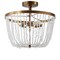 Jonathan Y Georgian 15" Stone/Metal LED Flush Mount, Antique Gold / White JYL9021A - alternate 5