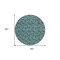 Homeroots 8' Teal Blue Aqua And Ivory Round Floral Washable Indoor Outdoor Area Rug 581926 - alternate 5