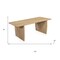 Homeroots 80" Natural Wood Double Pedestal Base Dining Table 654554 - alternate 5