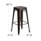 Flash Furniture 4PK 30"H Backless Distressed Copper Metal Barstool 4-ET-BT3503-30-COP-GG - alternate 8