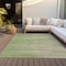 Homeroots 5' X 8' Green Beige And Ivory Striped Washable Indoor Outdoor Area Rug 597236 - alternate 4