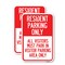 Signmission Parking Sign Resident Parking Only All Visitors Must Pa, 18'' X 24'', Heavy Gauge Aluminum, 2PK A-1824-2PACK-23359 - alternate 1