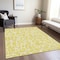 Homeroots 8' X 10' Yellow And Ivory Geometric Washable Indoor Outdoor Area Rug 599325 - alternate 3