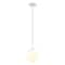 Jonathan Y Bleecker 7.75" Metal/Glass Globe LED Pendant, White JYL9528E - alternate 1