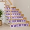 Homeroots 6" x 6" Blue And Pink Vinyl Arabesque Peel And Stick Removable Tiles 569391 - alternate 3
