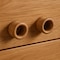 Homeroots Set of Two Brown Wood Round Open Circle Drawer Pull Knobs, 2PK 476585 - alternate 2