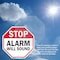 Signmission Stop Alarm Will Sound, 4 inch X 4 inch, Vinyl Decal, 2PK OC-D-2PACK-4-189 - alternate 2