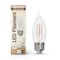 Bulbrite LED Filament, 5 Watt Dimmable CA10 Light Bulb, Clear Glass Finish, E26 Base, 3000K, 500 Lumens, 4PK 862084 - alternate 4