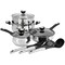 Oster Baldwyn 10 Piece Stainless Steel Belly-Shaped Nonstick Cookware and Utensil Set 750122103M - alternate 1