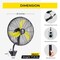 Edendirect 20'' Outdoor Quiet Remote Control Oscillating Wall Mount Fan, All Sealed BLDC Motor, 4 Speed ZR-F-8500BR - alternate 4