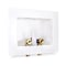 Everflow Washing Machine Outlet Box, Dual Drain, Assembled W/ 1/2'' Press Valves, White ABS SB200-R - alternate 1