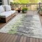 Homeroots 10' X 14' Green And Silver Abstract Washable Indoor Outdoor Area Rug 582391 - alternate 6