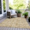 Homeroots 9' X 12' Gold Gray And Beige Floral Washable Indoor Outdoor Area Rug 595953 - alternate 5