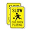 Signmission Slow Children Playing, 12'' X 18'' 2 Signs, Heavy Gauge Aluminum, 2PK A-1218-2PACK-24734 - alternate 1