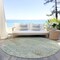 Homeroots 8' Sage And Copper Round Medallion Washable Indoor Outdoor Area Rug 615736 - alternate 6