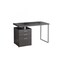 Homeroots 47" Gray and Silver Computer Desk With Three Drawers 333524 - alternate 5