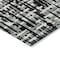 Homeroots 3' X 5' Black Gray And Ivory Abstract Washable Indoor Outdoor Area Rug 602467 - alternate 6