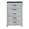 Homeroots 51" Gray Wood Five Drawer Dresser 564697 - alternate 2