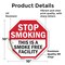 Signmission Stop Smoking This Is a Smoke Free F, 10 Inch X 10 Inch, Vinyl Decal OC-D-10-88 - alternate 2