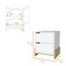 Homeroots 20" White And Natural Wood Two Drawer Nightstand 534908 - alternate 6