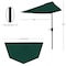 Pure Garden 9ft Half Umbrella, Hunter Green 50-LG1036 - alternate 5