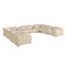 Homeroots Beige Italian Leather Power Reclining U Shaped Twelve Piece Corner Sectional With Console 632553 - alternate 1
