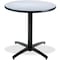 Kfi Round Bistro Table, Grey Nebula, 42"Dx29"H, HPL Top, Gray Nebula T42RD-B2125-GYN - alternate 1