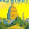 Homeroots Washington Dc Vintage Travel Unframed Print Wall Art 394354 - alternate 3