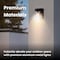 Techko Outdoor Solar Aluminum Motion Sensor Wall Sconce with Edison Bulb & Carbon Trim, 4PK SML-3201-1-4PK - alternate 6