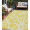 Homeroots 5' X 8' Yellow And Linen Geometric Washable Indoor Outdoor Area Rug 600499 - alternate 1