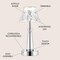 Jonathan Y Madelyn 11.5" Bohemian Classic Acrylic Rechargeable Integrated Portable LED Table Lamp, Clear/Chrome JYL7107A - alternate 10