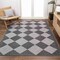 Jonathan Y Draper Classic Geometric Diamond Pattern Dark Gray/Light Gray 4 ft. x 6 ft. Area Rug ATH100C-4 - alternate 1