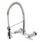 Kingston Brass Double-Handle Wall-Mount Pre-Rinse Bridge Kitchen Faucet, Polished Chrome GS8181CML - alternate 1