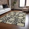 Homeroots 3' X 5' Black And Ivory Floral Washable Indoor Outdoor Area Rug 605187 - alternate 5