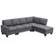 Homeroots 79" Dark Gray Fabric Modular Sleeper Sofa With Ottoman 568280 - alternate 1
