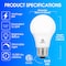 Energetic Lighting 60-Watt Equivalent 3000K A19 Dimmable LED Light Bulb in Warm White, 4PK YGA03C70-830-4P - alternate 5